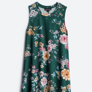FORTUNE + IVY Green Floral A-Line Dress